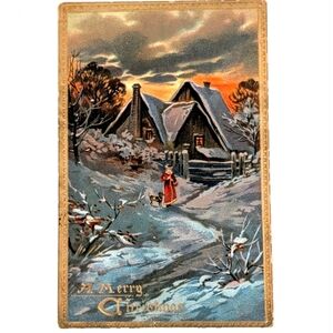 Wonderful White Winter - A Merry Christmas (1910) ~ Printed in Saxony By Tuck